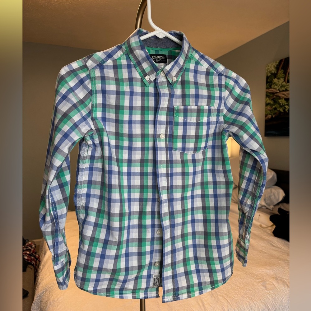 Boys Checkered Spring Button-Down